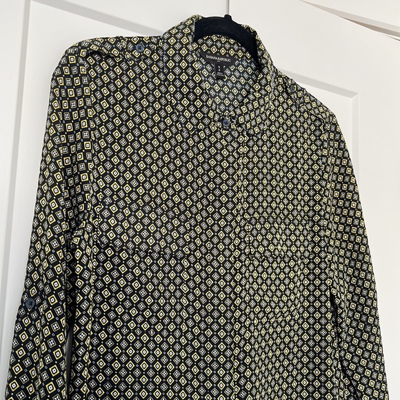 Navy Blouse with gold motif - Picture 2 of 3